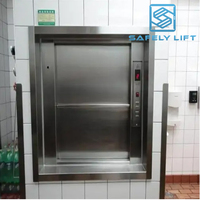 Ucuz fiyat 100kg mutfak gıda servis asansör restoran asansör çekiş sistemi ile küçük Dumbwaiter asansör