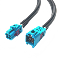 Cable Coaxial LEAD de Cuatro Puertos Hembra a 4 Conectores HMTD Macho Individuales Fakra, 10 cm, RG174, 0-6 GHz, para Automóviles