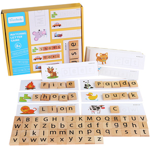 2025 gioco di abbinamento lettere in legno dei primi bambini Montessori alfabeto educativo di ortografia giocattoli per bambini ragazzi ragazze - Product Image 1