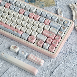 Personalidad Pink <span class=keywords><strong>Alice</strong></span> Keycaps 140 Teclas Perfil de M-OA PBT Dye Subbed Keycap para 61/64/68/104/108 Mx Switch Teclado mecánico - Product Image 6