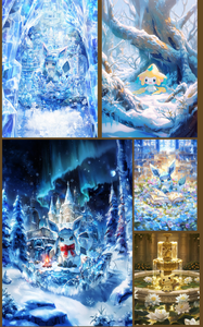 YQ Wholesale Pokemoned Art Boards Carte Fairytale Town Rare Funny Japanese Anime Fan Art Paper sealed Collectible Booster Box - Product Image 5