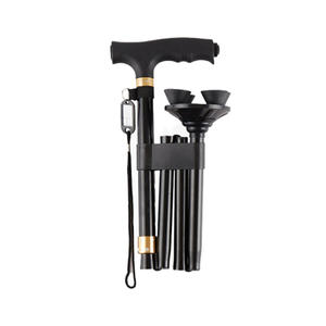 ポータブルメディック折りたたみ式高齢者向け高級伸縮式アルミ製折りたたみ杖、おしゃれな護身用アクセサリー、ハイキング用 - Product Image 1