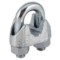 DIN741 Galvanized Malleable Iron Wire Rope Clip, U-Bolt Cable Clamp for Wire Rope Fixing, Rigging Hardware Factory Wholesale