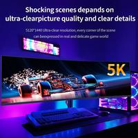 Monitor curvo para juegos DQHD UltraWide de 49 pulgadas, 165Hz, 1ms, 100% SRGB, HDR, 32:9, pantalla LED de escritorio