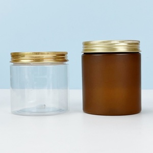 4oz 8oz Luxury Empty OEM Cosmetic Containers Biodegradable Cosmetic Packaging <b>Plastic</b> Cream <b>Jar</b> With Gold Lid - Product Image 3