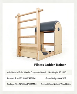 SAERDEReformer Five Piece Set with Half <b>Tower</b> and Ladder Barrel and Pulley <b>Power</b> for Complete Pro Pilates Reformer - Product Image 5