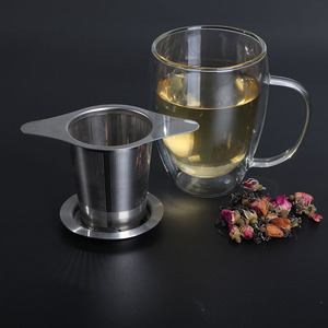 Stainless Steel Extra Fine Mesh <strong>Tea</strong> <strong>Infuser</strong> Steeper Strainer with Lid and Handle for Loose Leaf Grain <strong>Tea</strong> Cups Teapot <strong>Mugs</strong> - Product Image 6