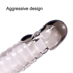 Kostenlose individuelle Schachtel  Schwänze Verlängerungsschuhe Penisbezug wiederverwendbares Silizium-Kondom mit Spitze Punkte für Männer Dildo-Scheide Kondome Spielzeug - Product Image 5