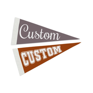 하이 퀄리티 사용자 정의 크기 양면 인쇄 페넌트 플래그 학교 및 팀 승화 빈 다채로운 펠트 삼각형 - Product Image 5