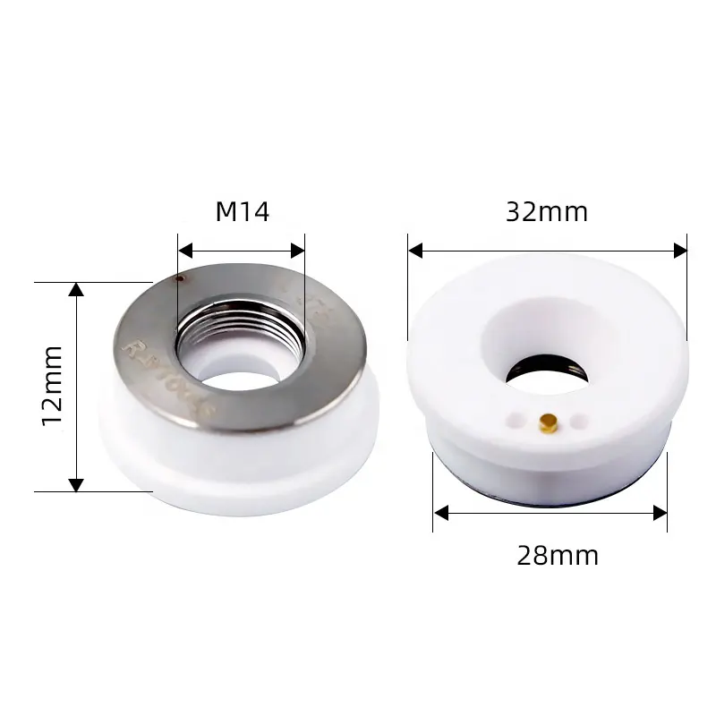 Pangolin-Soporte de boquilla de anillo de cerámica para Raytools, D32 M14 Raytools, cabezal de máquina de corte láser de fibra, Original