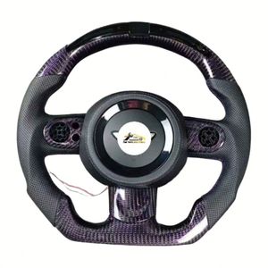 Volante de Coche Personalizado de Cuero y Fibra de Carbono Forjada para <span class=keywords><strong>Mini</strong></span> <span class=keywords><strong>Cooper</strong></span> Jcw R50 R52 R53 R55 R56 R57 R60 R61 F55 F56 F57 F54 F60 - Product Image 1