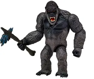 Kreatif Godzilla Gorilla Patung Ornamen Kustom Resin Gorilla Mainan Patung untuk Hewan Dekoratif Patung Kolektor