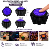 Juguetes Antiestrés de Halloween con Forma de Caldero Impresos en 3D, Botones de Clic Nítidos para Aliviar el Estrés, Regalos Sensoriales para Cumpleaños