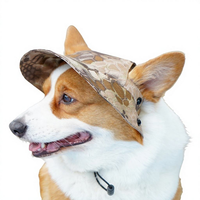 Chapeau Bob de Luxe Militaire pour Chien et Chat, Imprimé Noël, en Polyester Imperméable, Durable, Protection Solaire, Respirant, Toutes Saisons