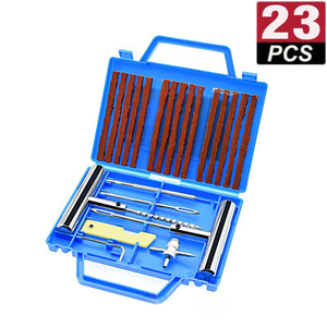 Kit de réparation universel de pneus de véhicule 23 pièces – Outils pour roues, pneus et accessoires – Kit de réparation de pneus de camion et de pneus tubeless de vélo - Product Image 1