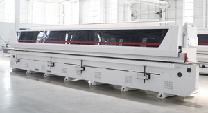 Mesin perekatan pintu kabinet melamin kayu otomatis penuh J <span class=keywords><strong>C</strong></span> U bentuk 45 derajat lembut membentuk tepi bergetar - Product Image 4