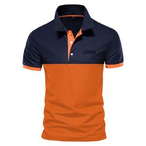 Camiseta Polo para Hombre con Diseño de Parches de Colores, Estilo Europeo Americano, Deportiva, para Golf, Streetwear, Personalizable, Venta al Por Mayor - Product Image 4