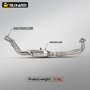 Kit de modification d'échappement complet NlkHanm <span class=keywords><strong>Tmax</strong></span> 560 pour moto et scooter TMAX530 2017-2025, avec collecteur et silencieux en carbone AK - Product Image 3