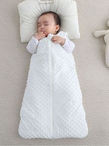 Sacco a pelo per neonati senza maniche a pois con imbottitura trapunta avvolgente per bambini sacco a pelo spesso - Product Image 5