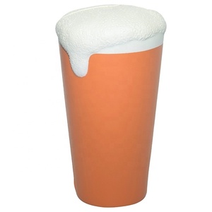 Soft Anti-stress <b>Balls</b> Toy for Promotion - PU Beer Glass-pint Size - Product Image 1