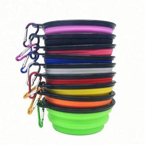 Nouvelle conception de bol pliable en silicone pour chien, bol portable pour animaux de compagnie, multifonctionnel, pliable, pour l'extérieur, à suspendre - Product Image 4