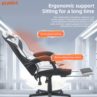 Chaise pivotante en tissu confortable avec fonction d'inclinaison Chaise d'ordinateur élévatrice rotative pour les cafés Internet de jeu Utilisation de bureau