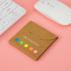 Supply of kraft paper multi-color striped <b>sticky</b> <b>notes</b>, multi-use colored index stickers, and logo printing available. - Product Image 3