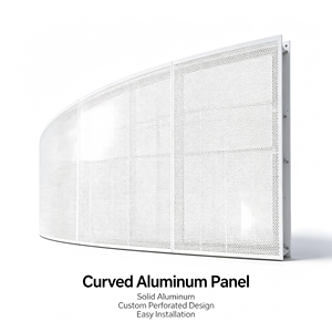 Panneau de façade de bâtiment en composite d'aluminium perforé, revêtement PVDF, système de montage rapide pour revêtement mural extérieur commercial - Product Image 2