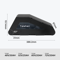 Kit de conversion de vélo électrique avec moteur de moyeu sans balais 48V-72V 3000W et batterie au lithium pour jantes colorées programmables