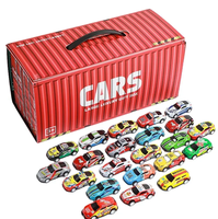 Vente chaude de 48 mini voitures en métal moulé sous pression, boîte de rangement, alliage de fer, collection de voitures de course, conteneur, jouet pour garçon, ensemble de véhicules