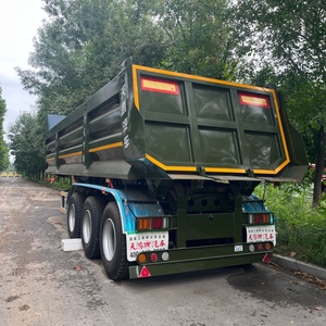 Semi-remorque <span class=keywords><strong>benne</strong></span> hydraulique arrière à 3 essieux personnalisée de 50 tonnes pour projets miniers en Afrique - Product Image 6