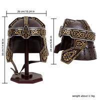 Réplique de casque de nain du Seigneur des Anneaux, casque de cosplay, accessoire d'armure vintage à motif nain, vente en gros pour Halloween
