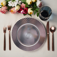 Vente en gros de plantes en plastique argentées de luxe pour mariage, fête, décoration de nourriture et de desserts, camping, dîner, Noël, barbecue