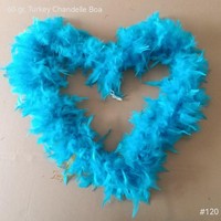 Boa en plumes de dinde de 60g, vente en gros de boas en plumes pour costumes traditionnels, tenues de danse ethnique et décoration artisanale