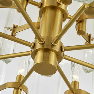 Modern Crystal <b>Chandelier</b> With Gold Frame Led <b>Light</b> For Living Room Dining Room Home Lighting Fixture - Product Image 3