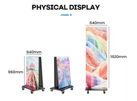 Écran LED d'affichage d'affiche pliable Écran LED P2 Écran publicitaire debout intérieur