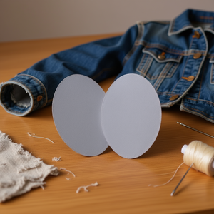 Patch ILAN 9,5X14cm Grigio Perla 2 Pezzi Per Riparazione Abbigliamento - Product Image 2