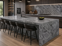 Dalles de granit bleu Allen pour îlots de cuisine, comptoirs, tables à manger, tables basses, meubles-lavabos et consoles