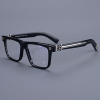 Gafas de Sol Rectangulares Vintage de Acetato de Lujo con Patillas Metálicas Decorativas, Logotipo Personalizado, Fabricante de Gafas Ópticas de Diseño