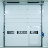 Porte sectionnelle commerciale de porte roulante industrielle à grande vitesse, résistante au vent, peu d'entretien, pour le port minier
