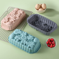 Moule à gâteau en silicone en forme de fleur, moule à pain, moule à pâtisserie antiadhésif réutilisable, fournisseur OEM