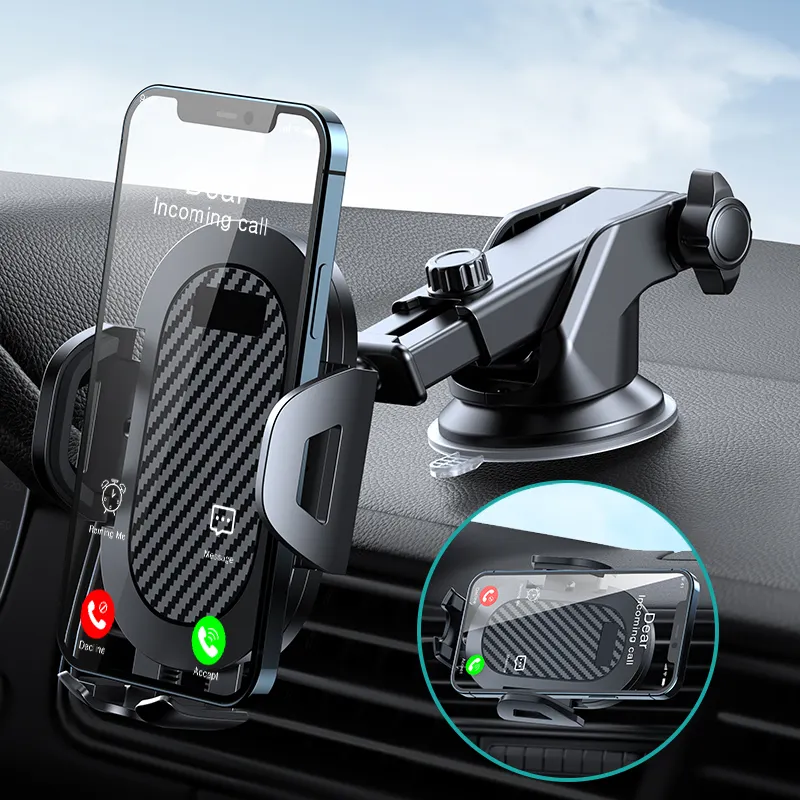 Universal Air Vent Car Mount HandFree Clamp Cradle Sucker Car Phone Holder Mount Stand GPS Mobile Cell Support Telephone Voitur