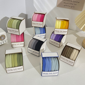Coleteros de pelo estilo coreano en colores dulces para mujer, alta elasticidad, respetuosos con el cabello y adecuados para el verano, nuevo estilo 2022. - Product Image 2