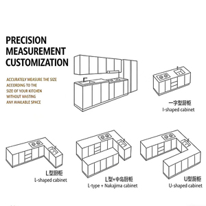 Gabinetes de Cocina Modulares Multifuncionales con Islas, Construcción en MDF, Tamaños Personalizables <span class=keywords><strong>para</strong></span> Apartamentos y Hoteles - Product Image 5