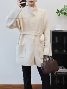 Nouvelle Collection Automne/Hiver pour Femmes - Cardigan en Tricot à Ceinture Mi-Long, Coupe Ample, Pull Tendance - Product Image 6