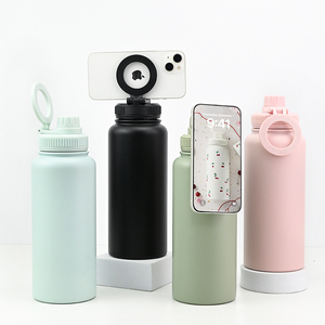 2024 Unique Magnet Water Bottle Design Tripod Vacuum Thermos Flask Sports Phone Holder Travel Camping Stainless Steel 12-24 - Product Image 1