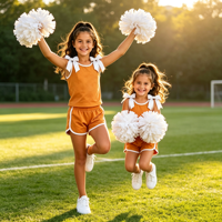 Ensemble 2 pièces de cheerleading pour filles en fibre de bambou : débardeur sans manches et short de sport respirant à taille élastique