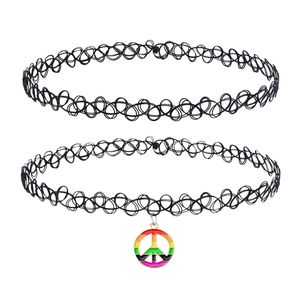 DIVINA VITAE Collier ras du <span class=keywords><strong>cou</strong></span> en cuivre noir 2 pièces, style sportif, pour femmes et adolescentes - Cadeau de fête - Product Image 2