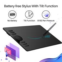 Tablette Graphique à Stylet Huion HS610 Classique pour l'Enseignement en Ligne et le Dessin, avec Touches Express