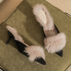 Chaussures à talons hauts sexy pour femmes, été/hiver, antidérapantes, talon aiguille, bout ouvert, mode intemporelle, pour les soirées - Product Image 4